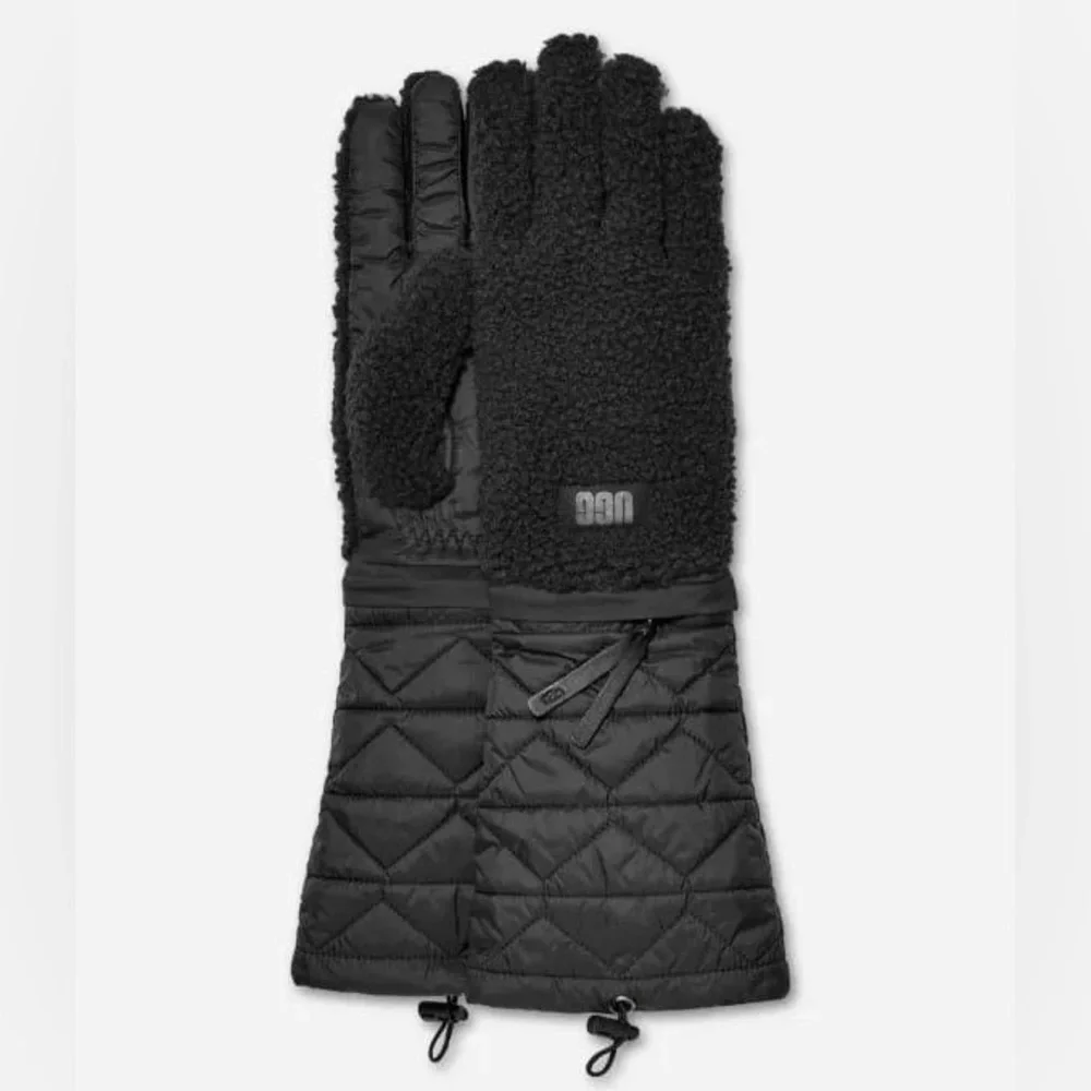 UGG Women's Faux Fur Modular Gloves in black